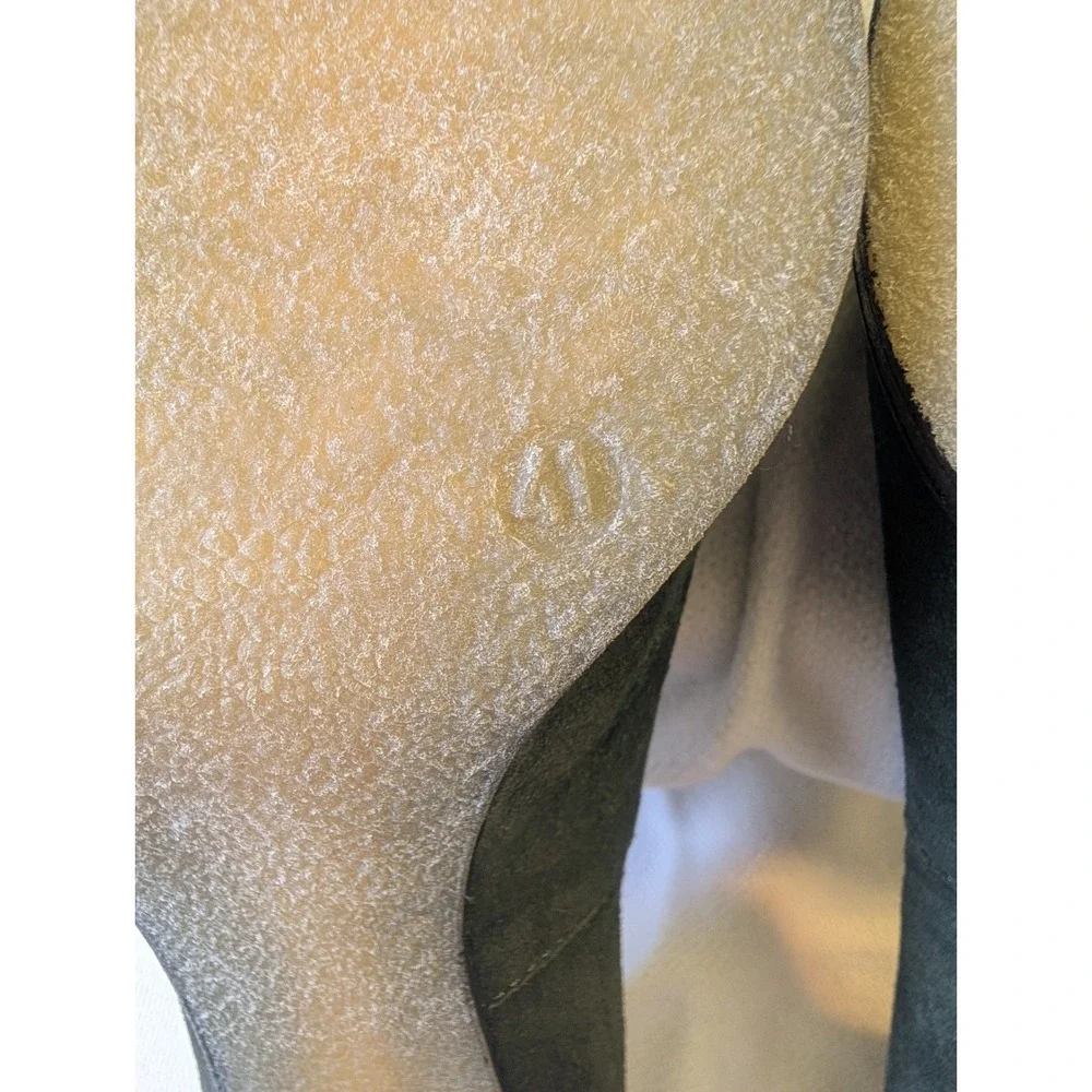 NEW! Sofia Tartufoli  41/10 Green Velvet Pumps With Drawstring Tie GORGEOUS
